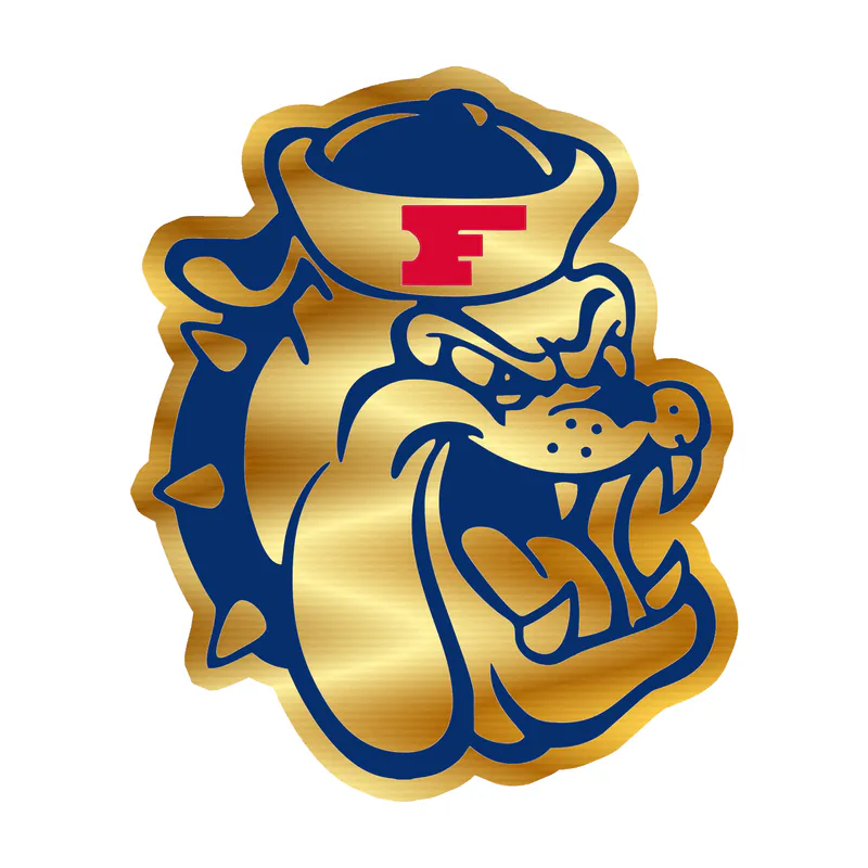 Fresno State Bulldogs - Image 2 - Gold Chrome Vinyl Decal - Custom Size