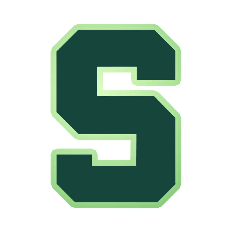 Michigan State Spartans - S - Glow in the Dark Vinyl Decal - Custom Size