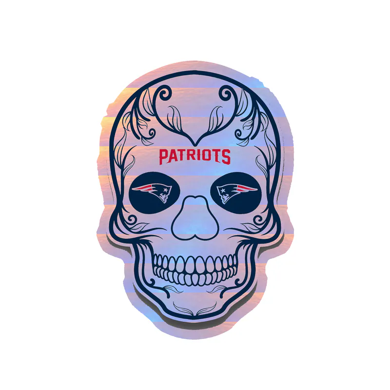 New England Patriots - Image 1 - Holographic Vinyl Sticker - Custom Size
