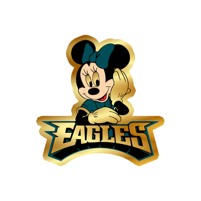 Philadelphia Eagles - Image 20 - Gold Chrome Vinyl Sticker - Custom Size