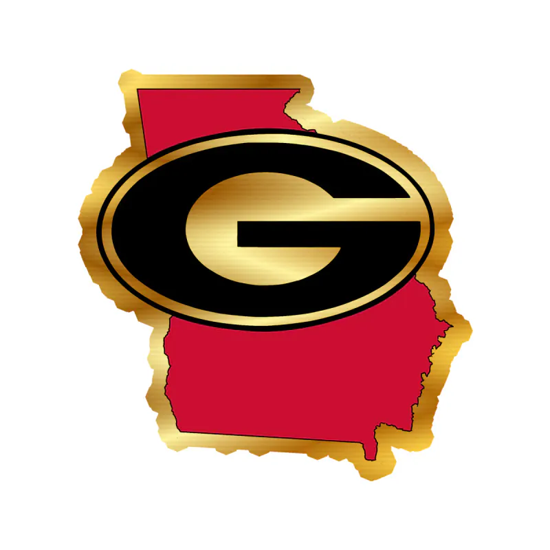 Georgia Bulldogs - Image 9 - Gold Chrome Vinyl Decal - Custom Size