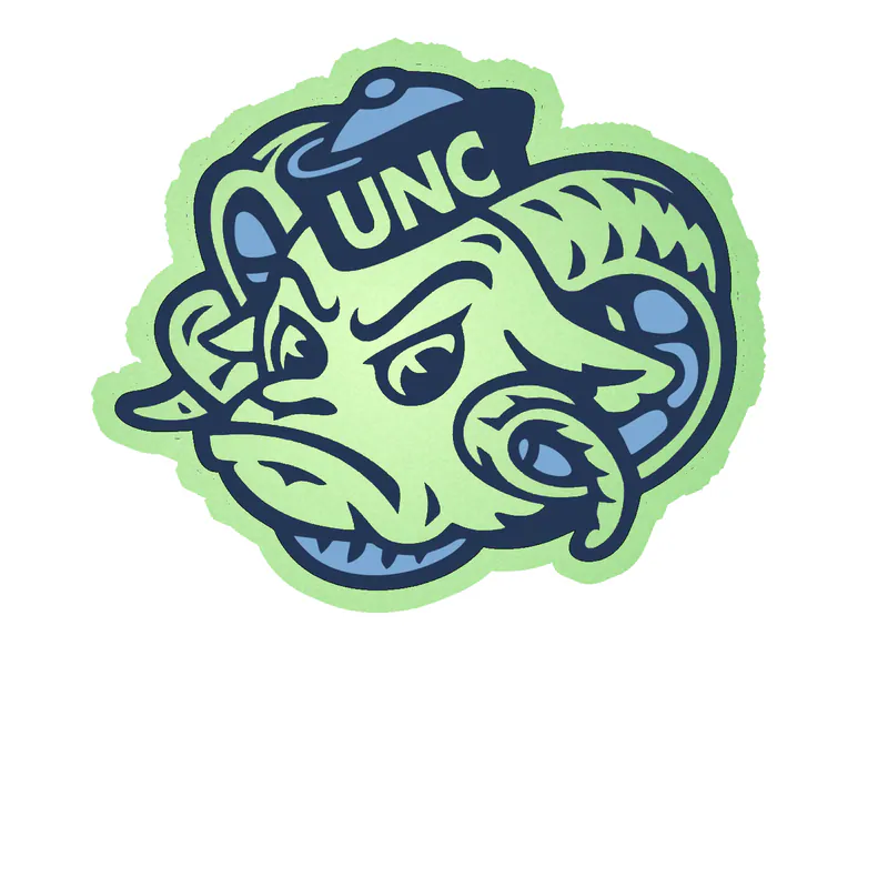 North Carolina Tar Heels - Image 5 - Glow in the Dark Vinyl Decal - Custom Size