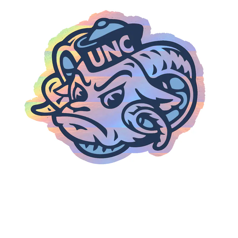 North Carolina Tar Heels - Image 5 - Holographic Vinyl Decal - Custom Size