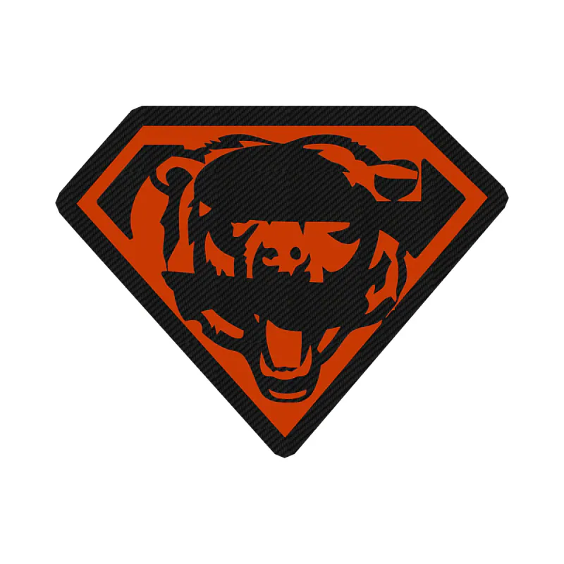 Chicago Bears - Bear Head - Image 10 - Carbon Fiber Vinyl Sticker - Custom Size