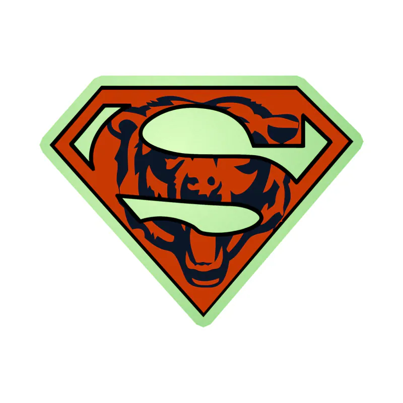 Chicago Bears - Bear Head - Image 10 - Glow in the Dark Vinyl Sticker - Custom Size