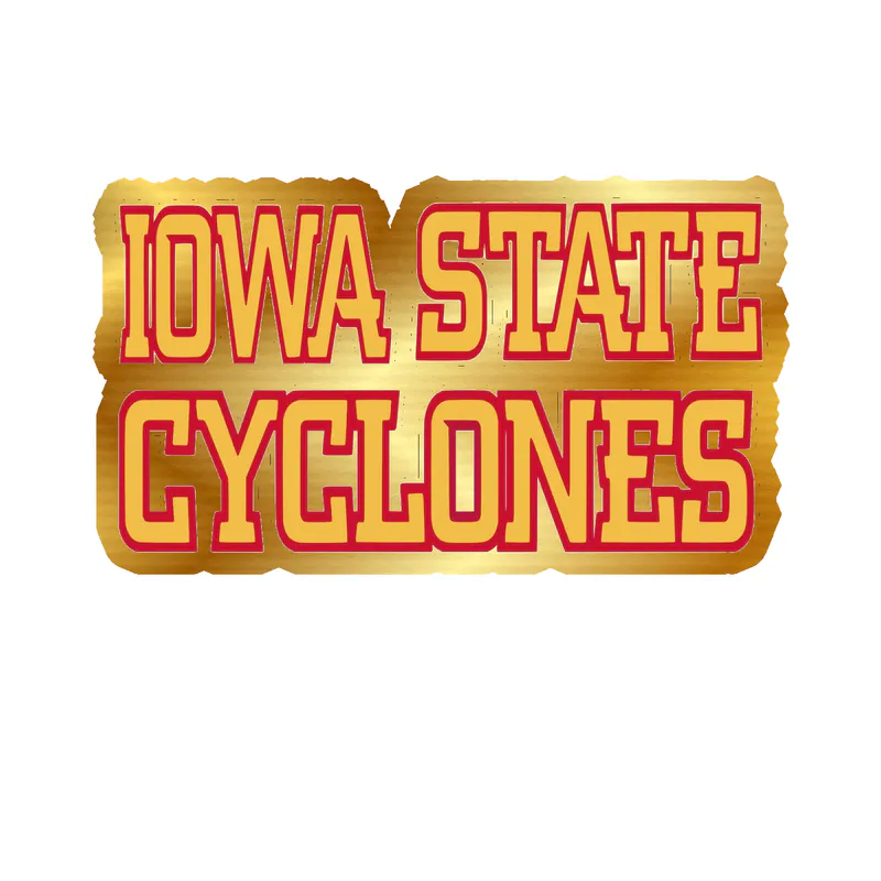 Iowa State Cyclones - Image 4 - Gold Chrome Vinyl Decal - Custom Size