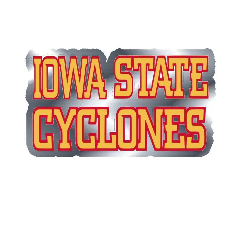 Iowa State Cyclones - Image 4 - Silver Chrome Vinyl Decal - Custom Size