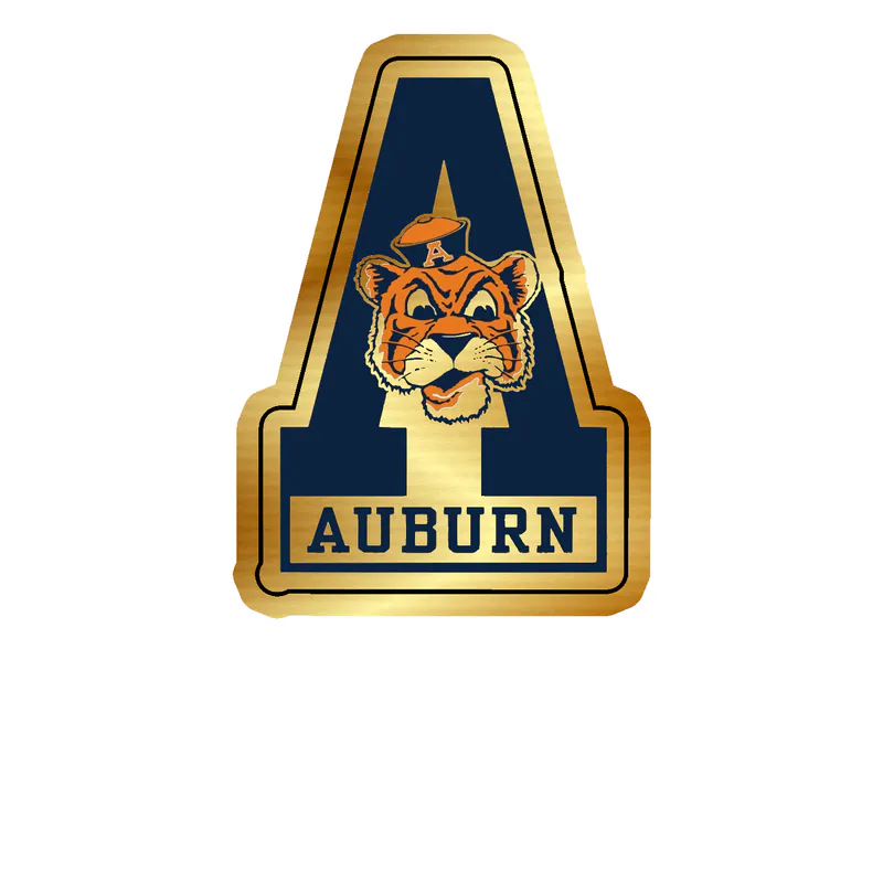 Auburn Tigers - Image 4 - Gold Chrome Vinyl Decal - Custom Size