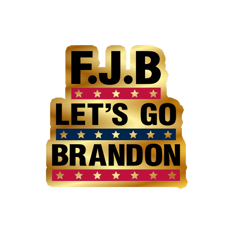 Let's Go Brandon Gold Chrome Vinyl Decal - Custom Size