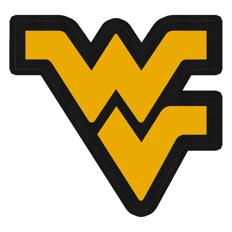 West Virginia Mountaineers - Image 1 - Carbon Fiber Vinyl Decal - Custom Size