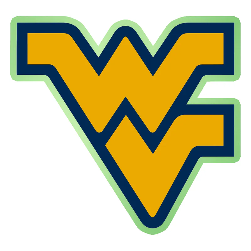 West Virginia Mountaineers - Image 1 - Glow in the Dark Vinyl Decal - Custom Size