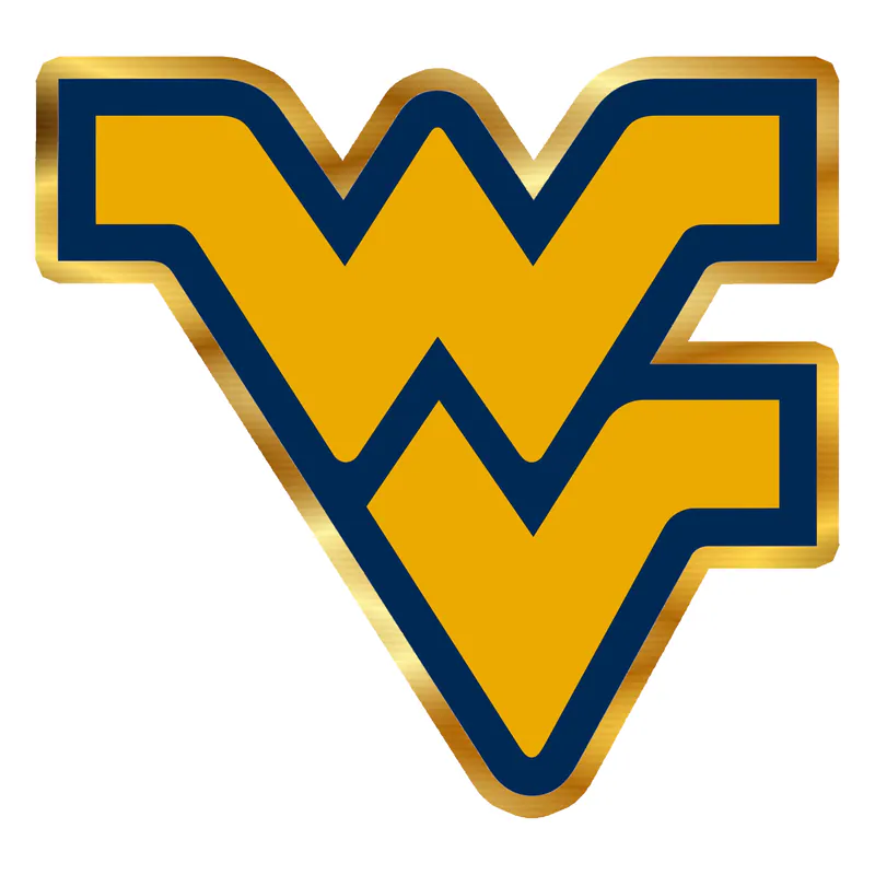 West Virginia Mountaineers - Image 1 - Gold Chrome Vinyl Decal - Custom Size