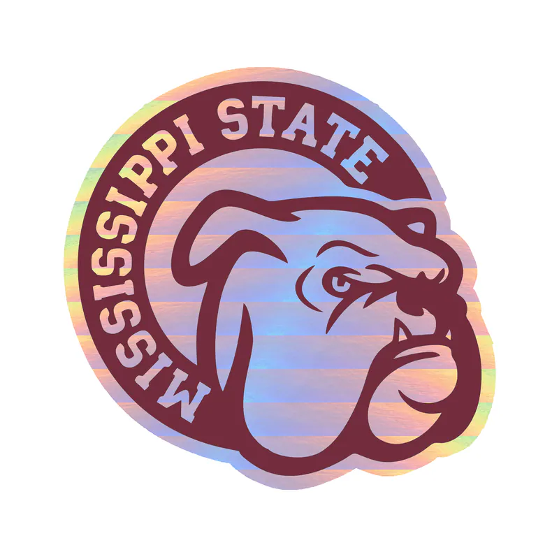 Mississippi State Bulldogs - Image 5 - Holographic Vinyl Decal - Custom Size
