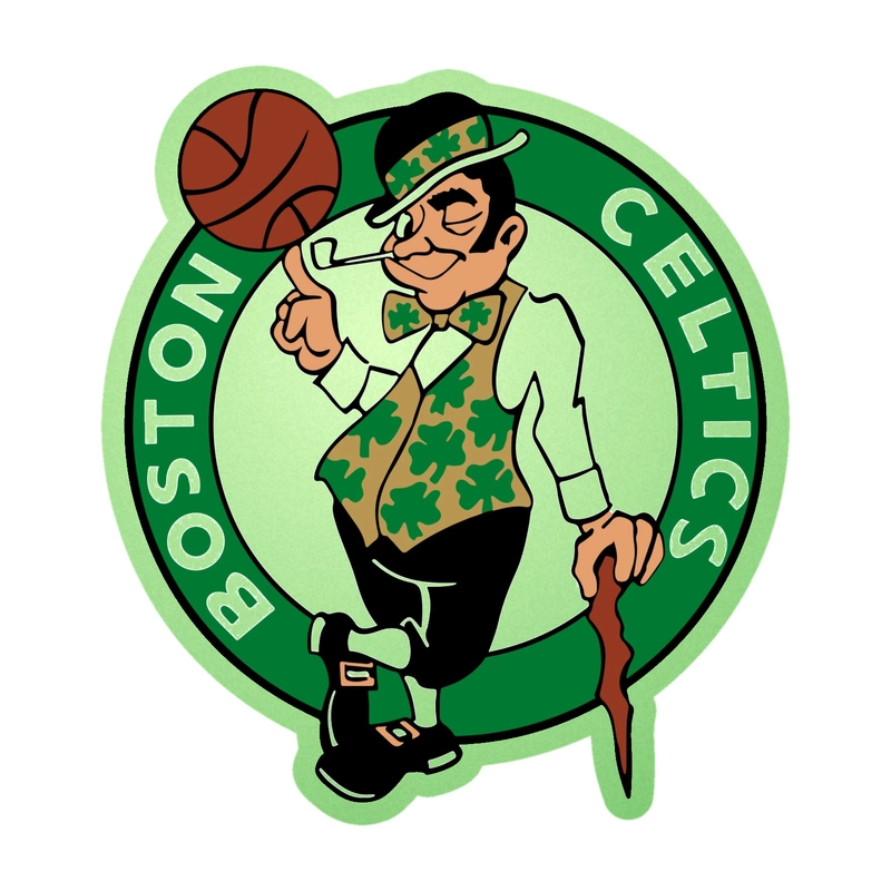 Boston Celtics - Circle With Leprechaun In Middle - Glow in the Dark Vinyl Sticker - Custom Size