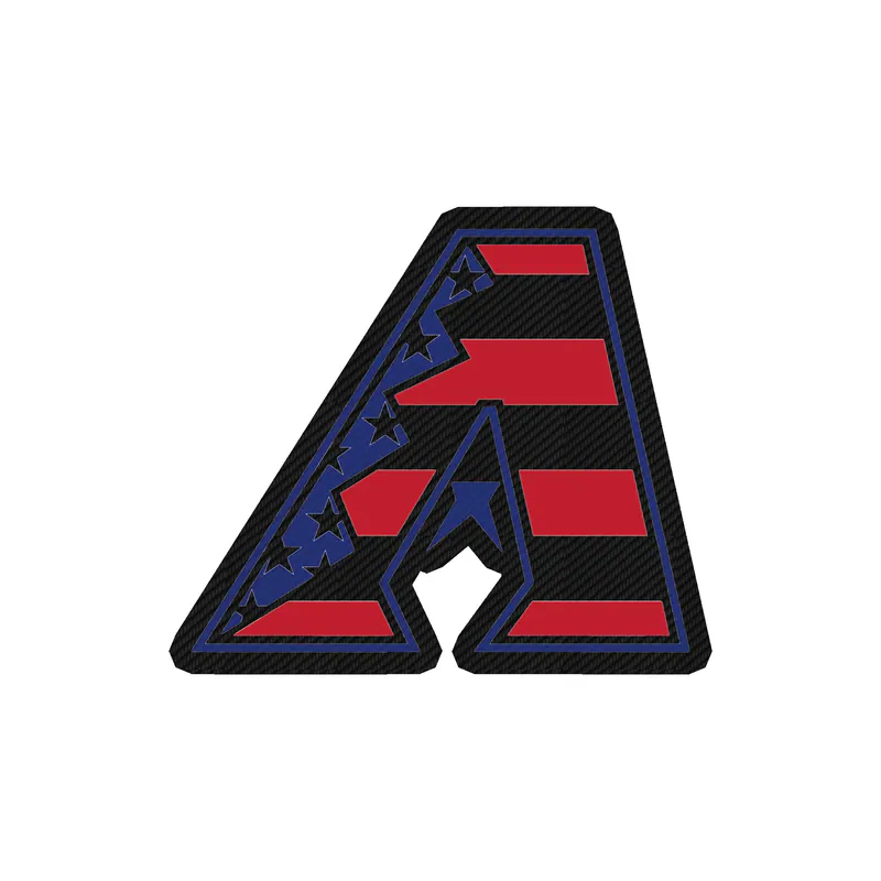 Arizona Diamondbacks - American Flag A - Carbon Fiber Vinyl Sticker - Custom Size