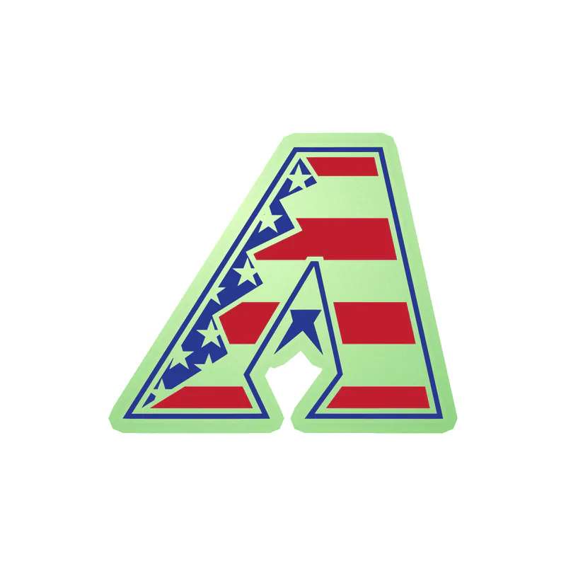 Arizona Diamondbacks - American Flag A - Glow in the Dark Vinyl Sticker - Custom Size