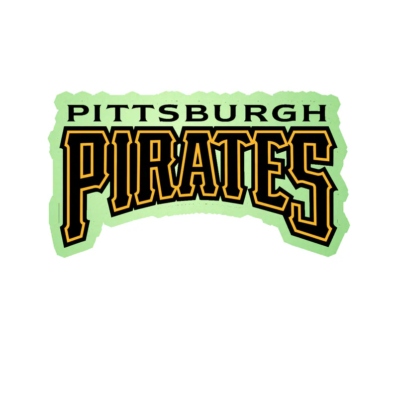 Pittsburgh Pirates - Name - Glow in the Dark Vinyl Sticker - Custom Size
