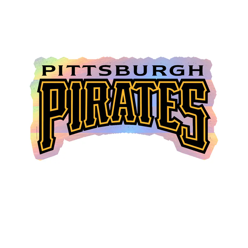 Pittsburgh Pirates - Name - Holographic Vinyl Sticker - Custom Size