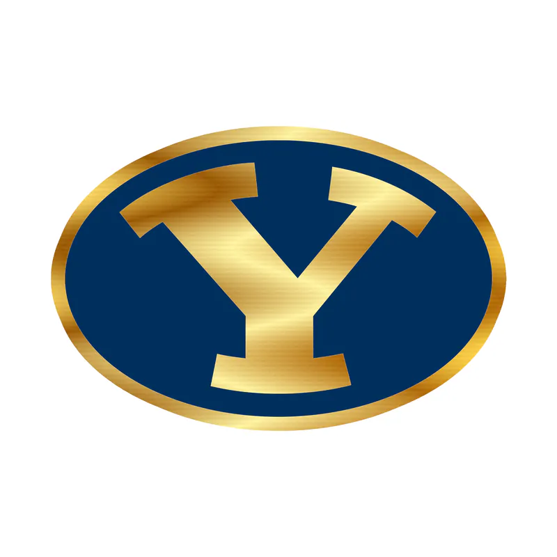Brigham Young University - Image 2 - Gold Chrome Vinyl Sticker - Custom Size