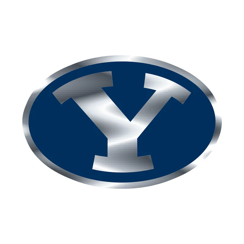 Brigham Young University - Image 2 - Silver Chrome Vinyl Sticker - Custom Size