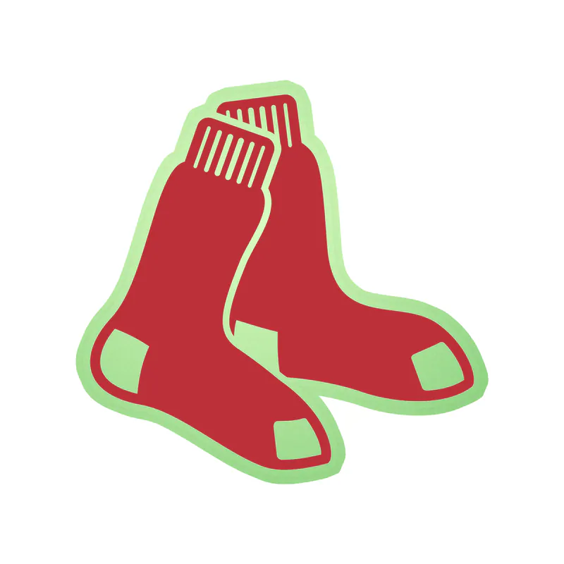 Boston Red Sox - Red Socks - Glow in the Dark Vinyl Sticker - Custom Size