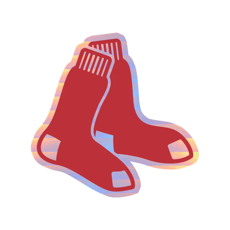 Boston Red Sox - Red Socks - Holographic Vinyl Sticker - Custom Size