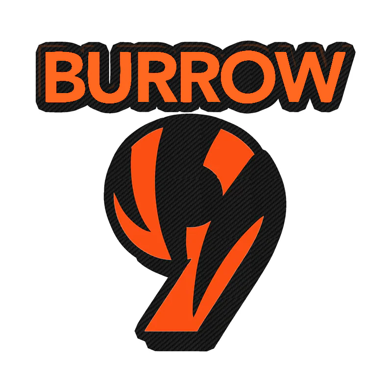Cincinnati Bengals - #9 - Carbon Fiber Vinyl Sticker - Custom Size