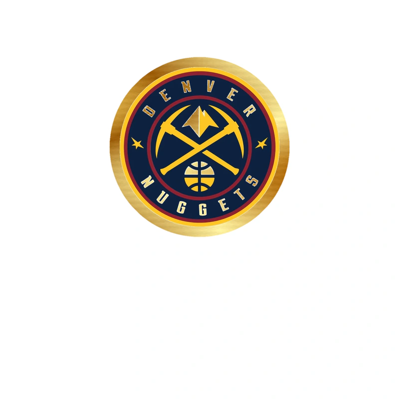 Denver Nuggets - Image 1 - Gold Chrome Vinyl Sticker - Custom Size