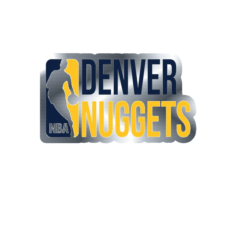 Denver Nuggets - Image 10 - Silver Chrome Vinyl Sticker - Custom Size