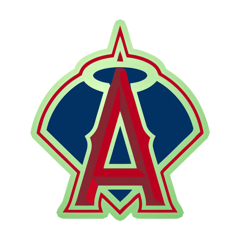 Los Angeles Angels - A With Plate - Glow in the Dark Vinyl Sticker - Custom Size