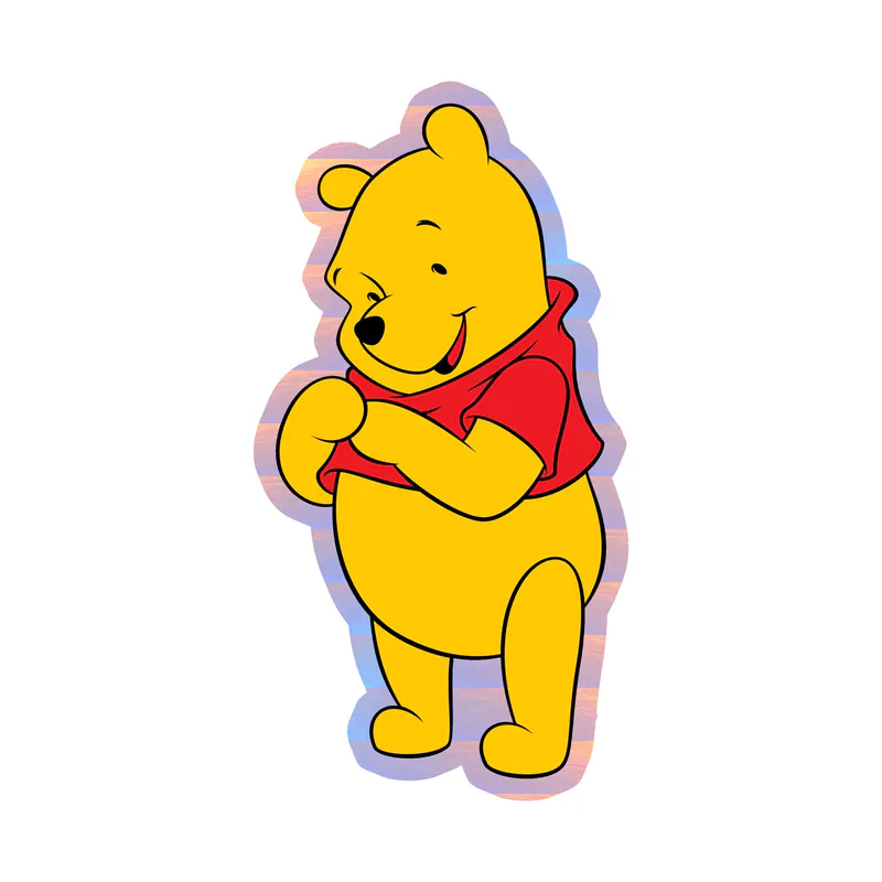 Winnie The Pooh - Holographic Vinyl Sticker - Custom Size