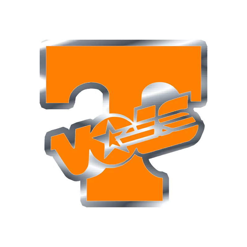 Tennessee Volunteers - Image 13 - Silver Chrome Vinyl Decal - Custom Size