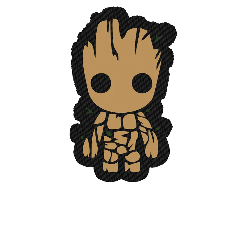 Groot Carbon Fiber Vinyl Decal
