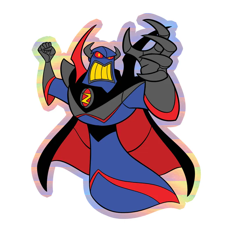 Toy Story Emperor Zurg Holographic Vinyl Sticker - Custom Size