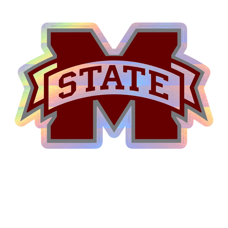Mississippi State Bulldogs - Image 7 - Holographic Vinyl Decal - Custom Size