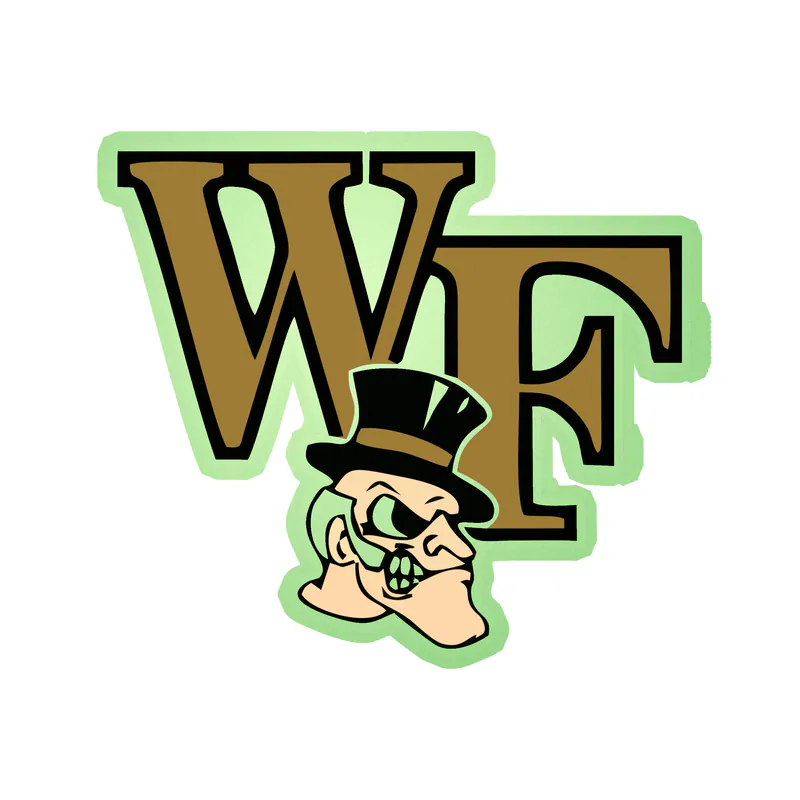 Wake Forest Demon Deacon - WF - Image 2 - Glow in the Dark Vinyl Decal - Custom Size