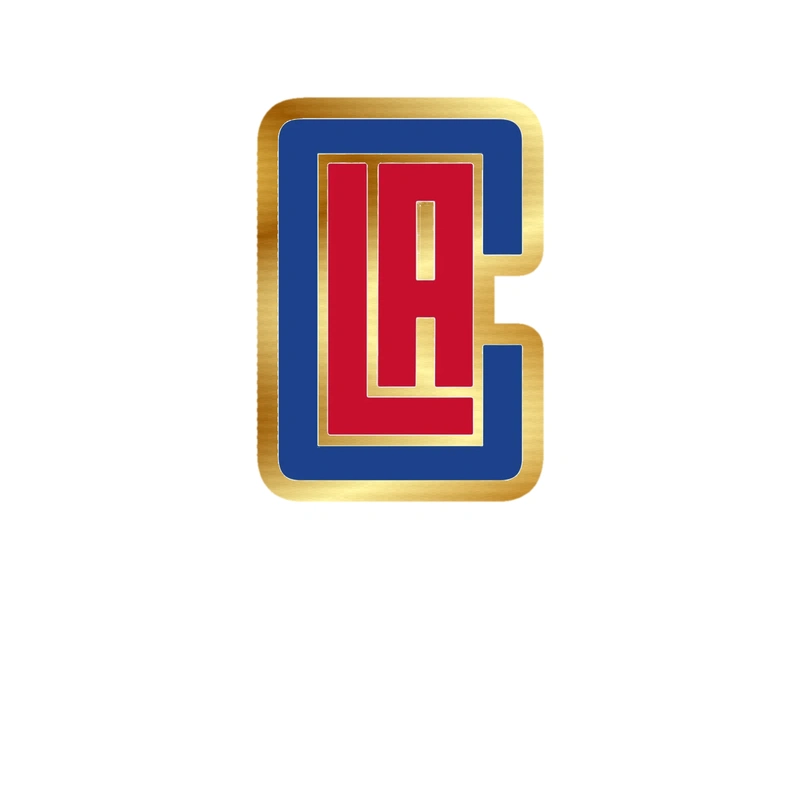 Los Angeles Clippers - Image 3 - Gold Chrome Vinyl Sticker - Custom Size