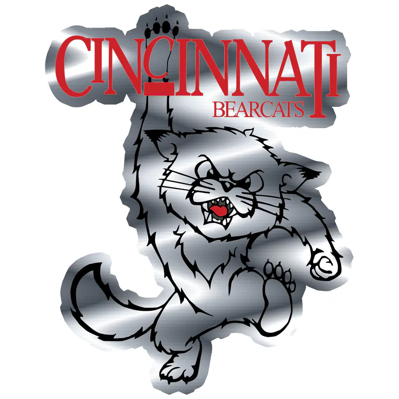 Cincinnati Bearcats - Image 3 - Silver Chrome Vinyl Decal - Custom Size