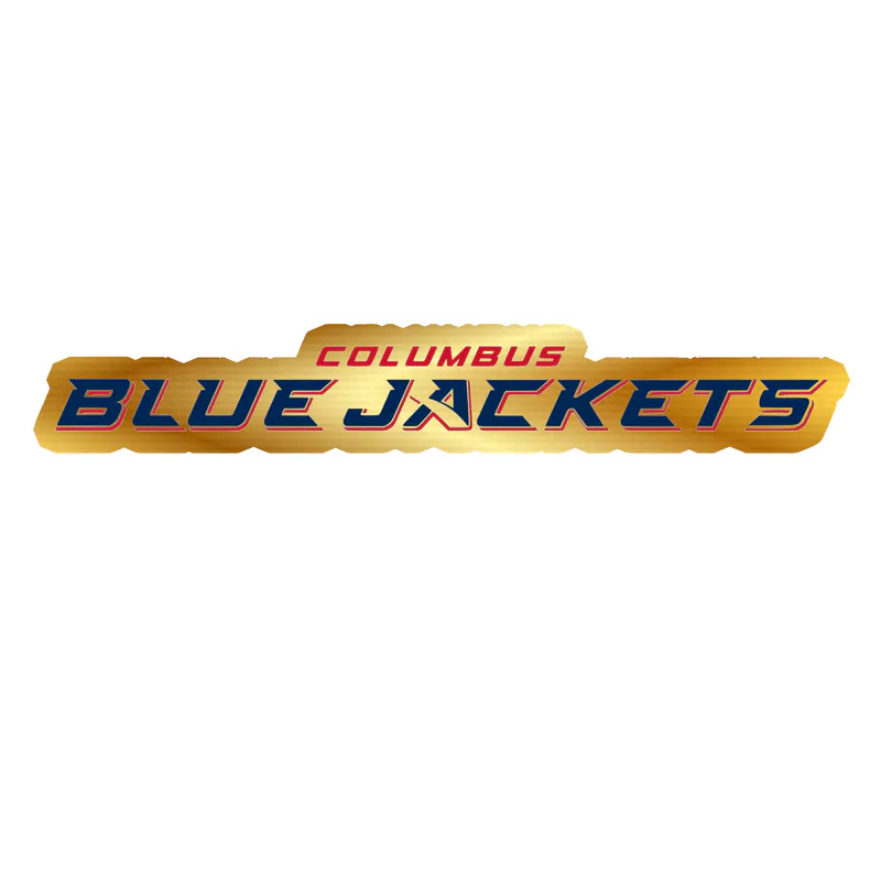 Columbus Blue Jackets - Name - Gold Chrome Vinyl Sticker - Custom Size