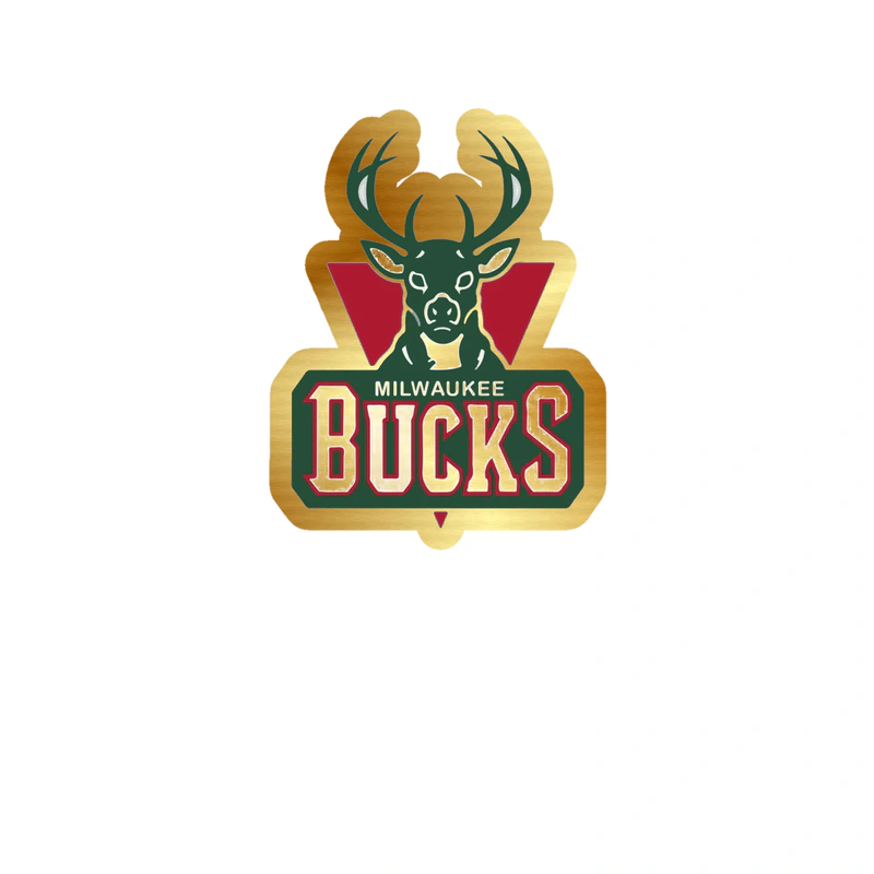 Milwaukee Bucks - Image 2 - Gold Chrome Vinyl Sticker - Custom Size
