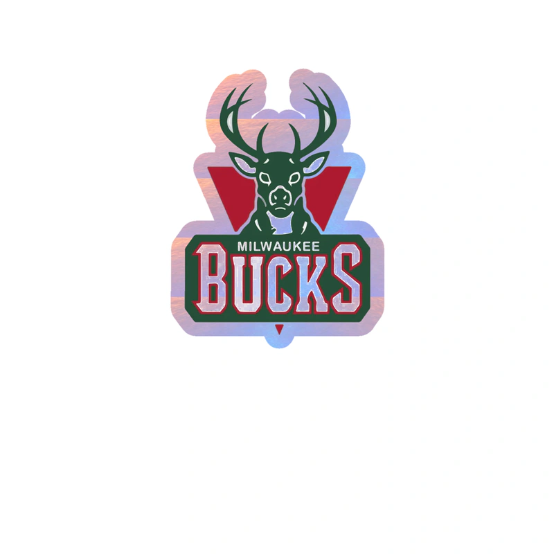 Milwaukee Bucks - Image 2 - Holographic Vinyl Sticker - Custom Size