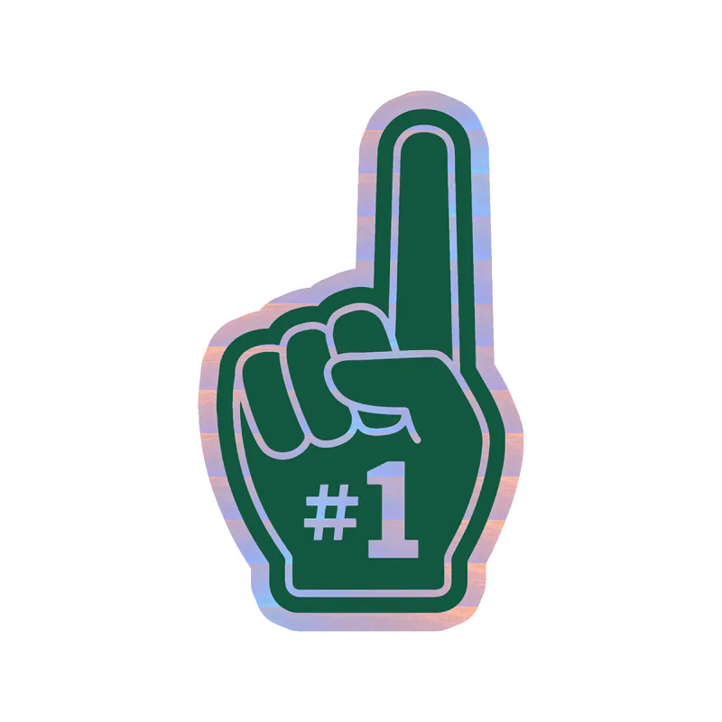 New York Jets - #1 - Holographic Vinyl Sticker - Custom Size