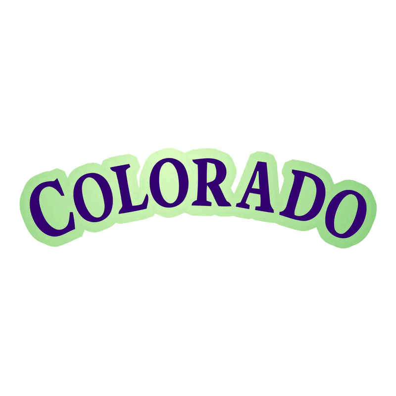 Colorado Rockies - Colorado - Glow in the Dark Vinyl Sticker - Custom Size