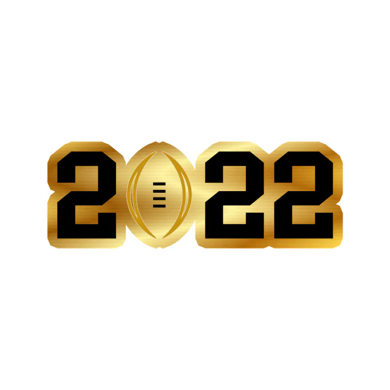 Georgia Bulldogs - National Championship 2022 - Image 2 - Gold Chrome Vinyl Decal - Custom Size