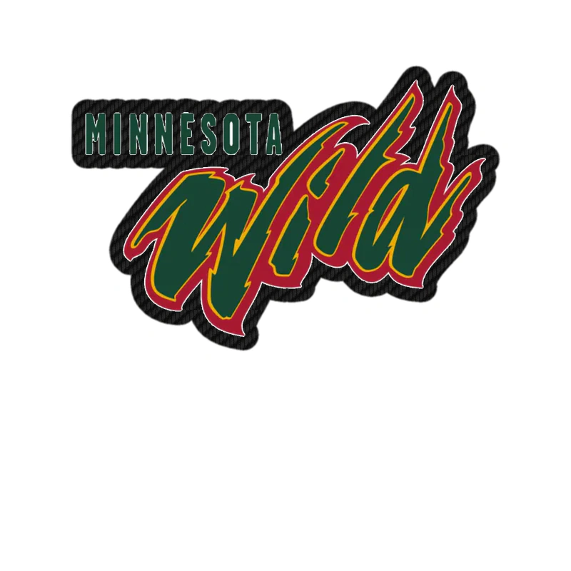 Minnesota Wild - Name - Carbon Fiber Vinyl Sticker - Custom Size
