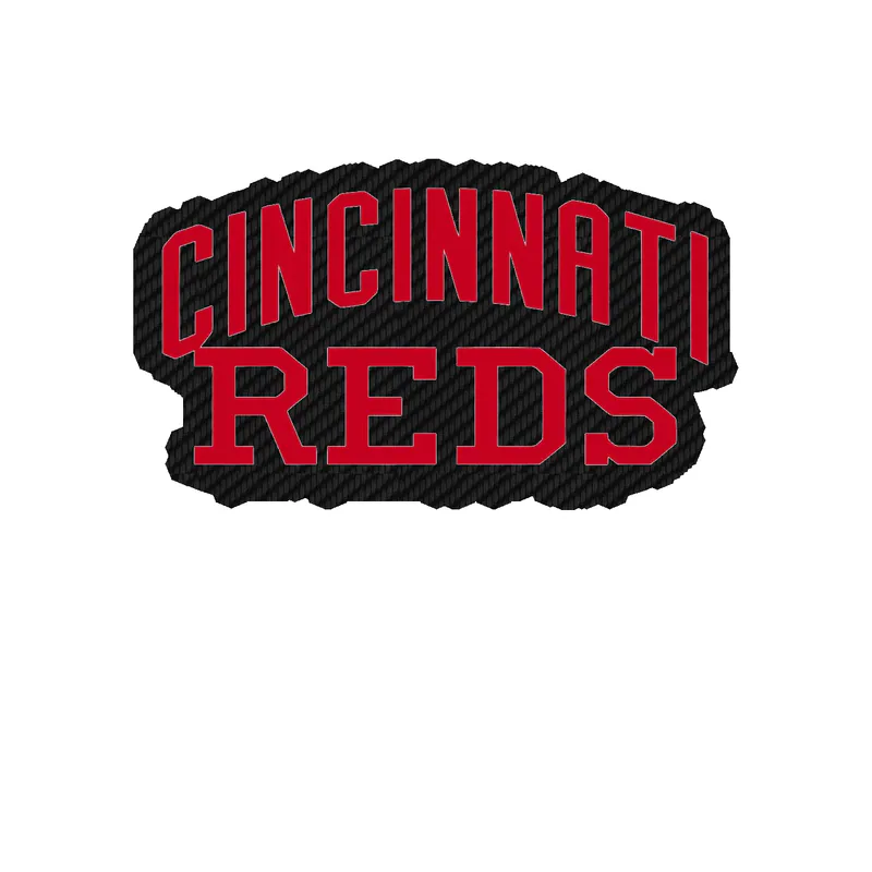 Cincinnati Reds - Name - Carbon Fiber Vinyl Sticker - Custom Size