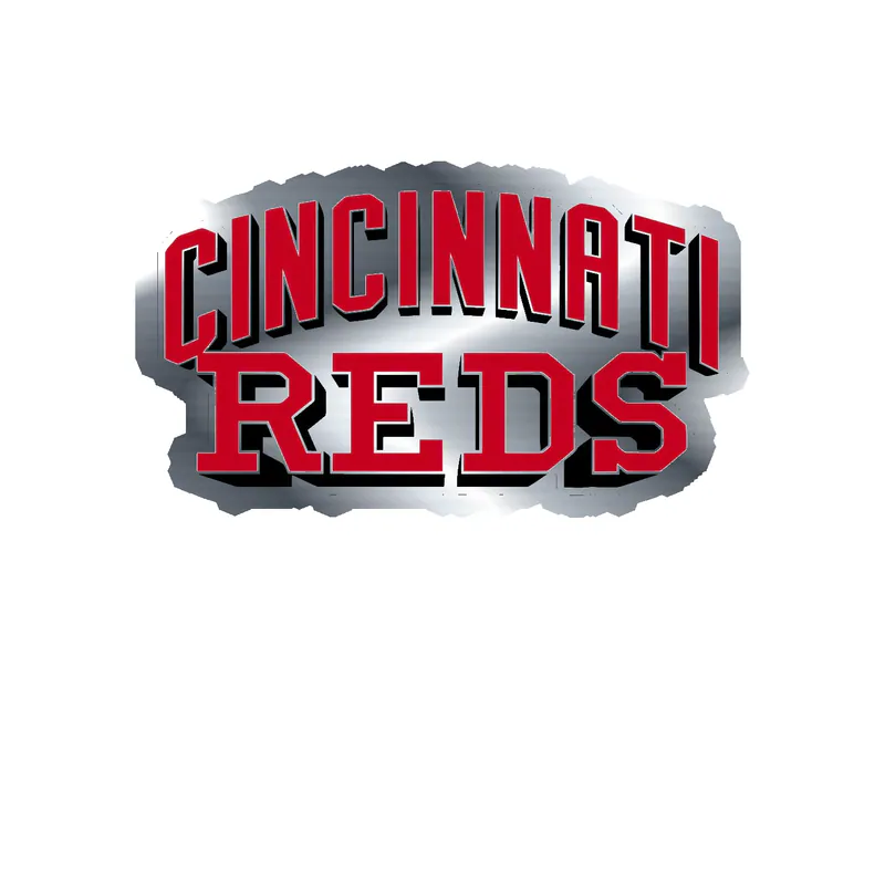 Cincinnati Reds - Name - Silver Chrome Vinyl Sticker - Custom Size