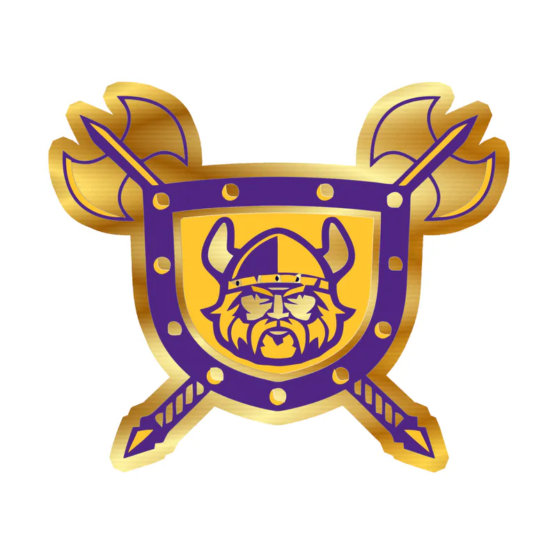 Minnesota Vikings - Shield - Gold Chrome Vinyl Sticker - Custom Size