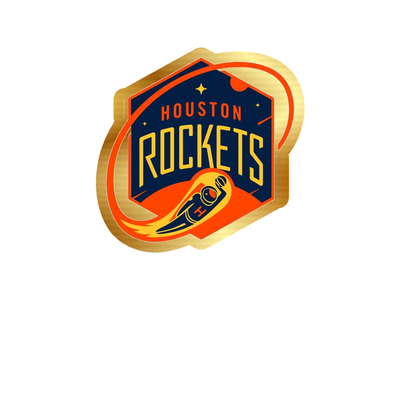 Houston Rockets - Image 12 - Gold Chrome Vinyl Sticker - Custom Size