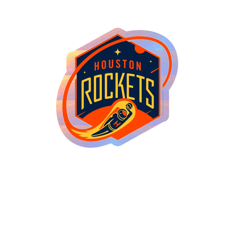 Houston Rockets - Image 12 - Holographic Vinyl Sticker - Custom Size